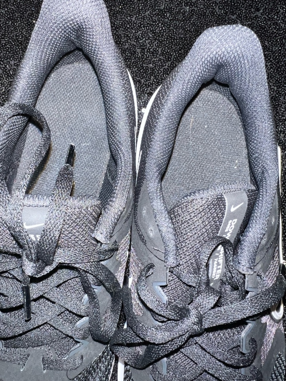 Nike Down Shifter Black & White Athletic Tennis Shoes - Picture 4 of 7